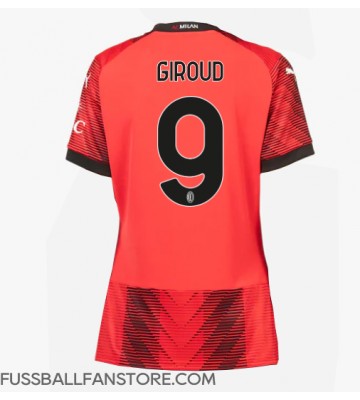 AC Milan Olivier Giroud #9 Replik Heimtrikot Damen 2023-24 Kurzarm